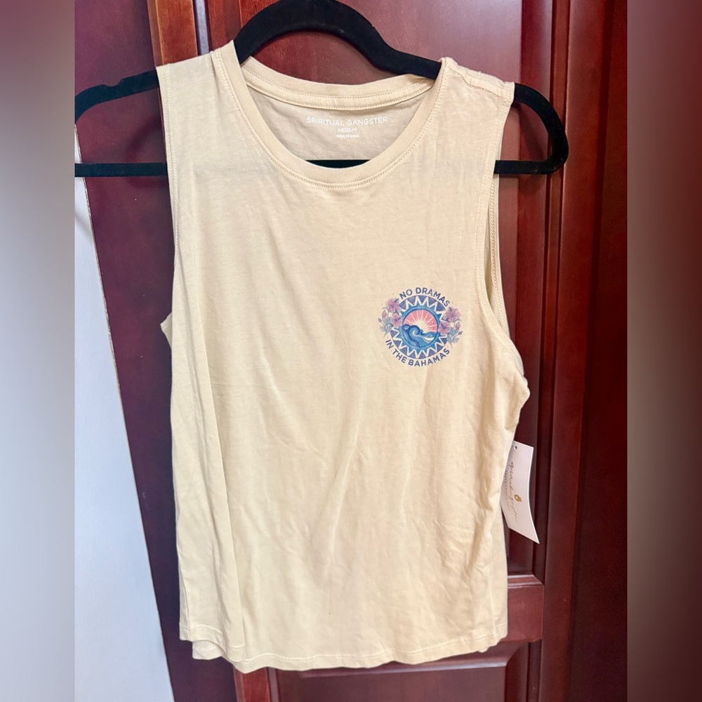 Spiritual Gangster "No Dramas In The Bahamas" Tank Top size M
